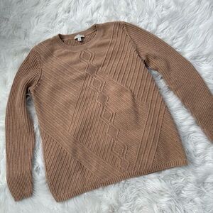 Talbots Tan Cable-knit Sweater